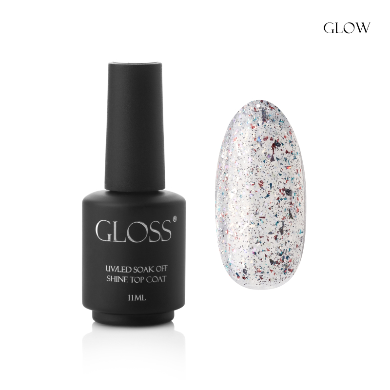 GLOSS Shine top coat Glow toplar, 11 ml